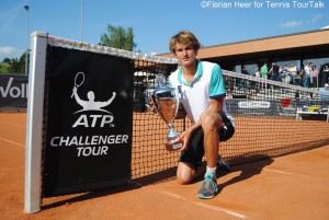 Alexander Zverev lifted his second Challenger trophy this year in Heilbronn