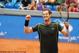 Andy Murray after converting his second match point