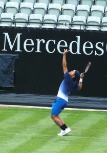Tommy Haas at practice at the TC Weissenhof (photo: Mercedes Cup)